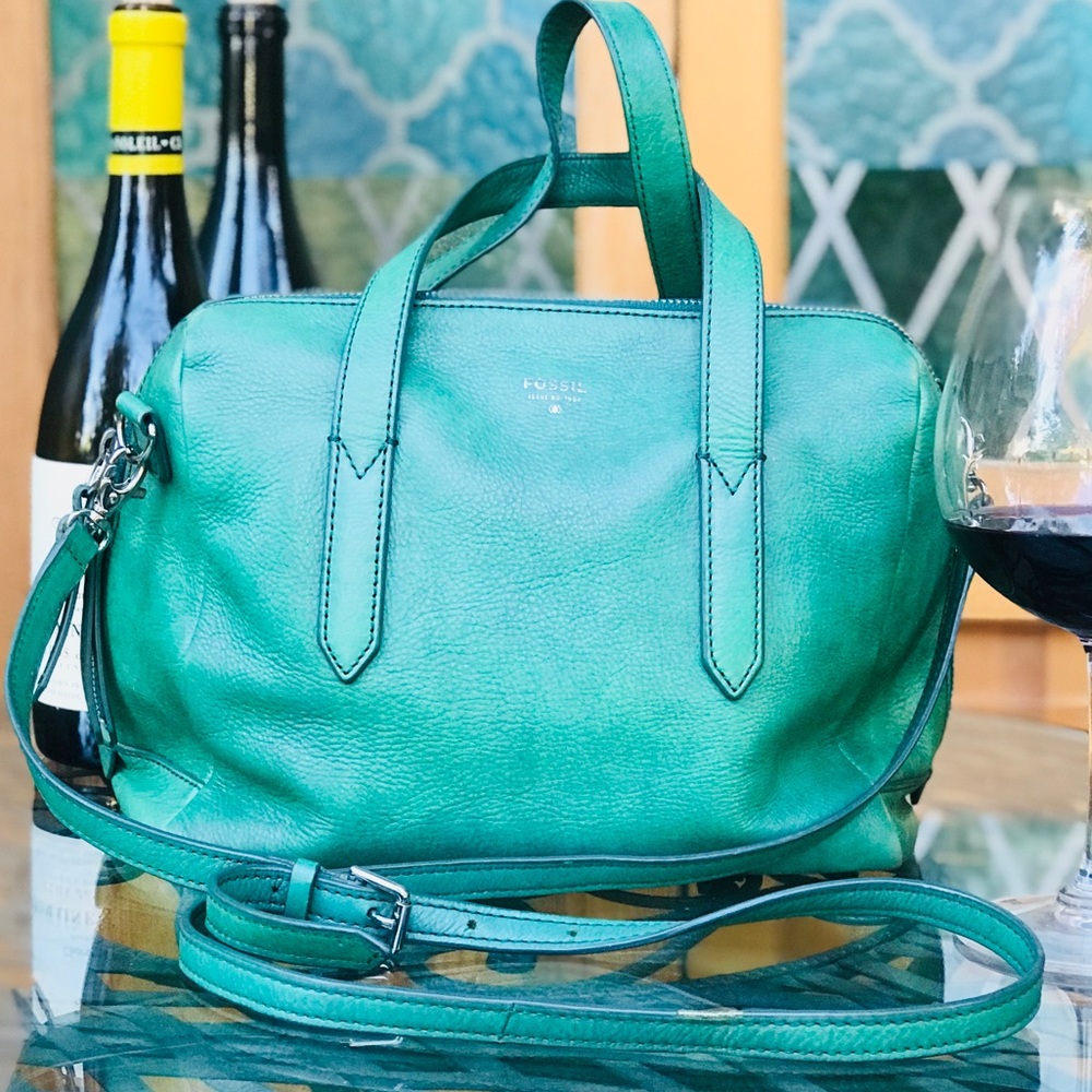 Fossil Leather Blue Purse